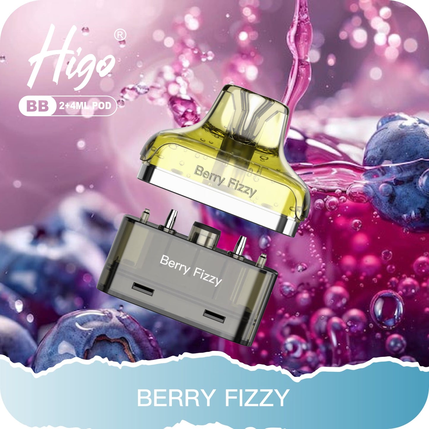 Higo BB 4000 Puffs Pod Kit - Berry Fizzy