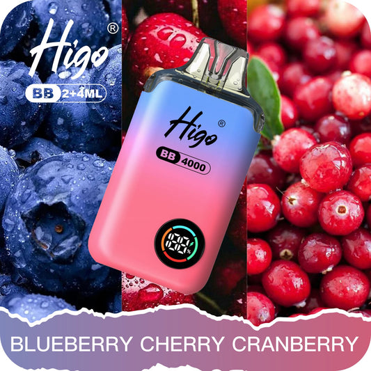 Higo BB 4000 Puffs Pod Kit - Blueberry Cherry Cranberry
