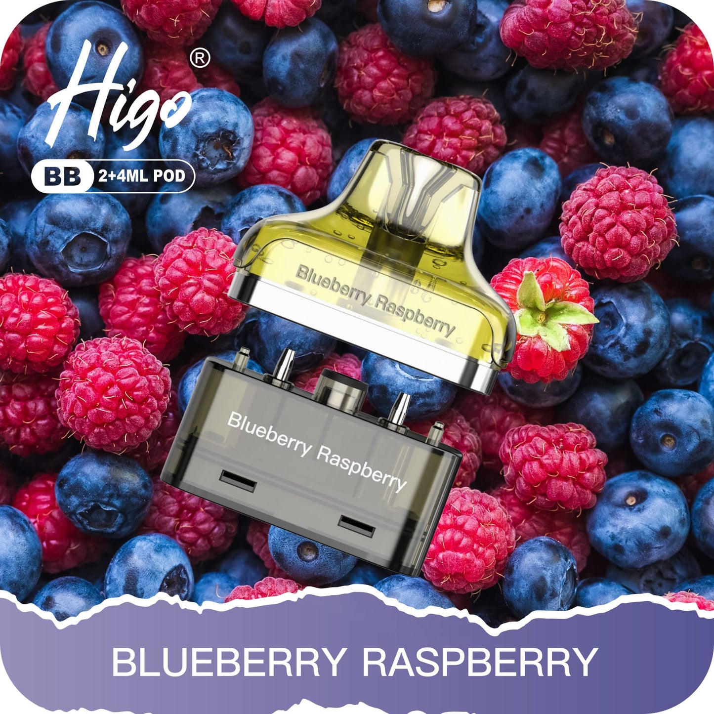 Higo BB 4000 Puffs Pod Kit - Blueberry Raspberry
