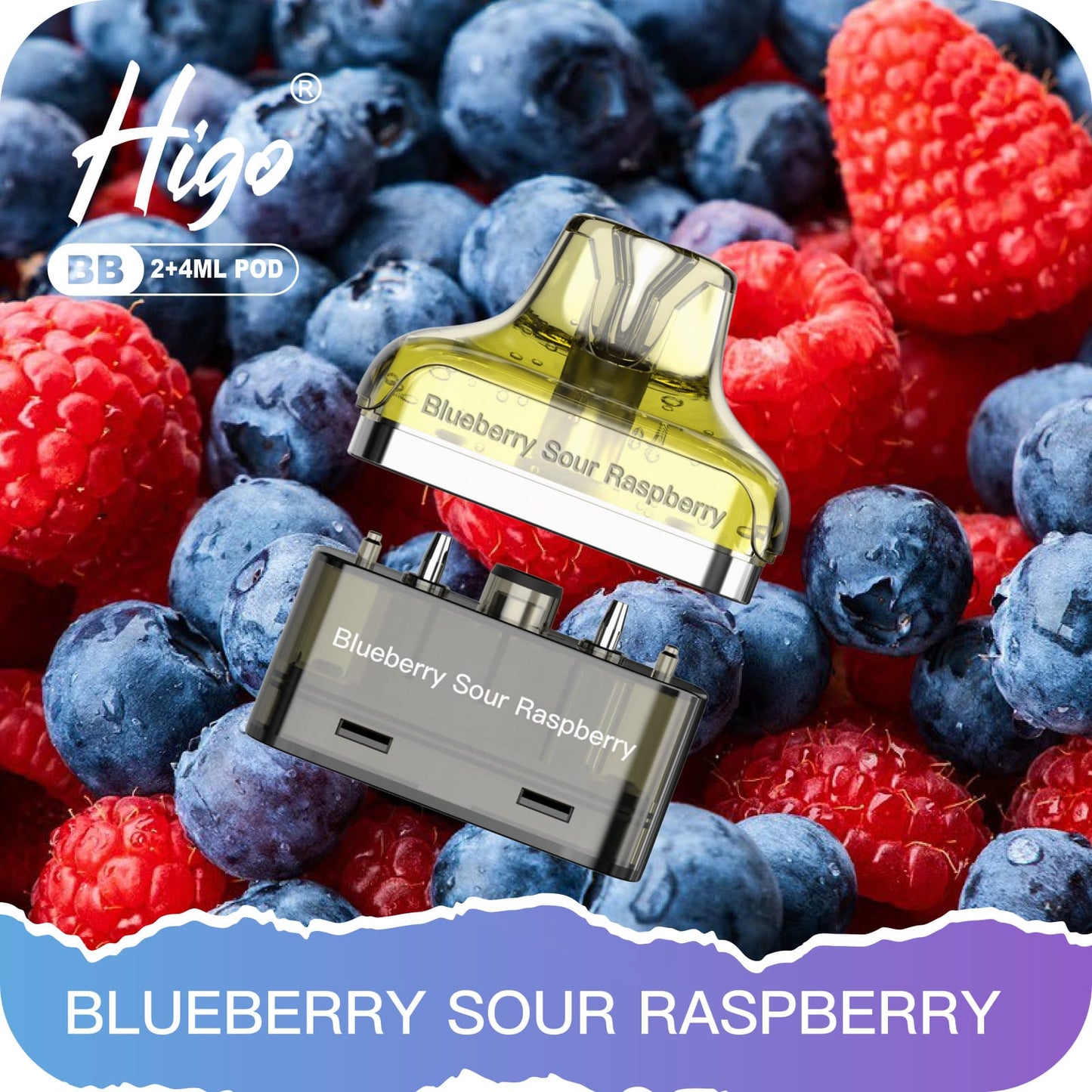 Higo BB 4000 Puffs Pod Kit - Blueberry Sour Raspberry