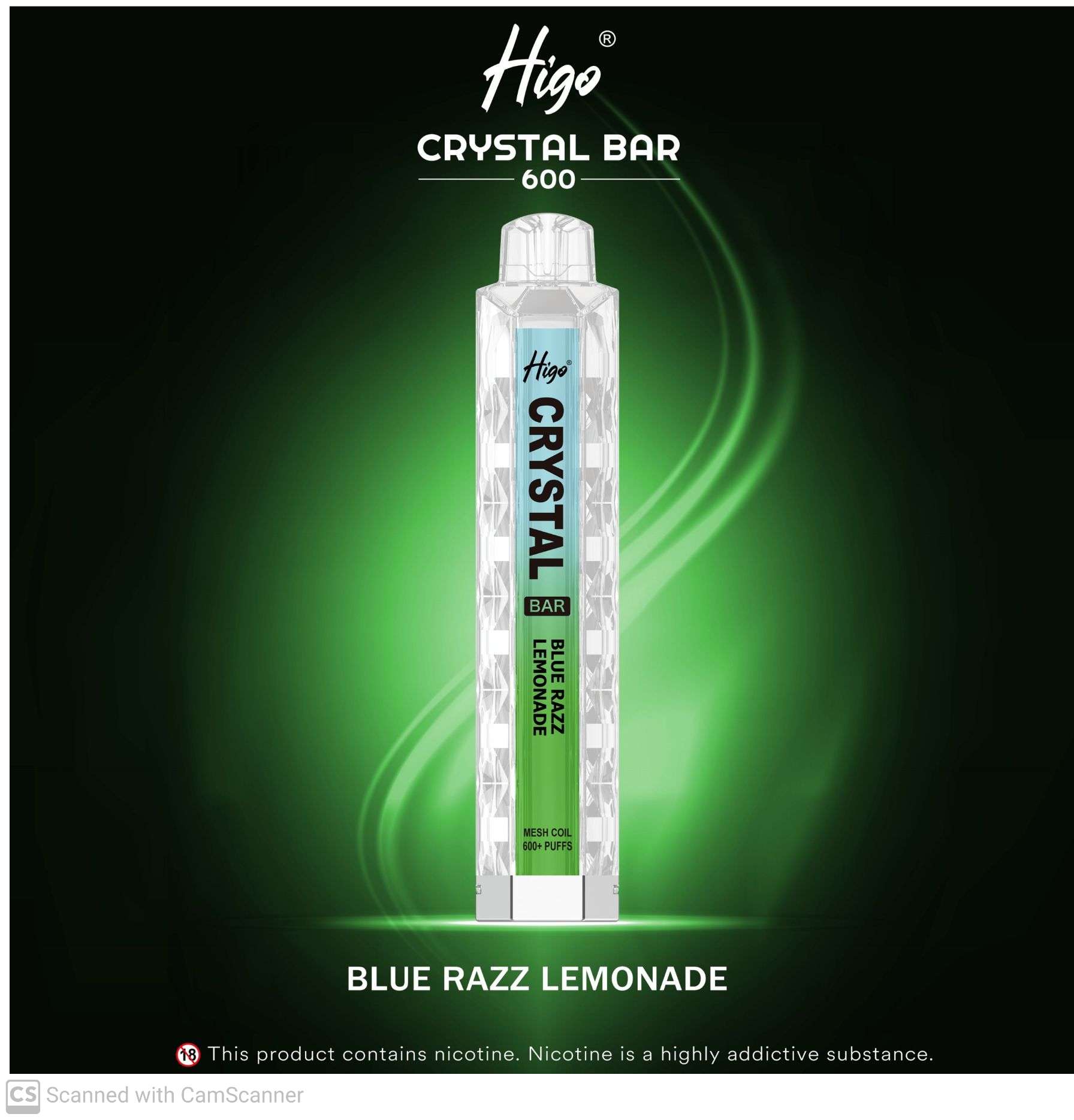 HIGO CRYSTAL 600 - BLUE RAZZ LEMONADE UNITY PACK HIGO CRYSTAL 600 - BLUE RAZZ LEMONADE UNITY PACK