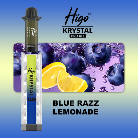 Higo Krystal pro kit 600 puffs - Blue Razz Lemonade