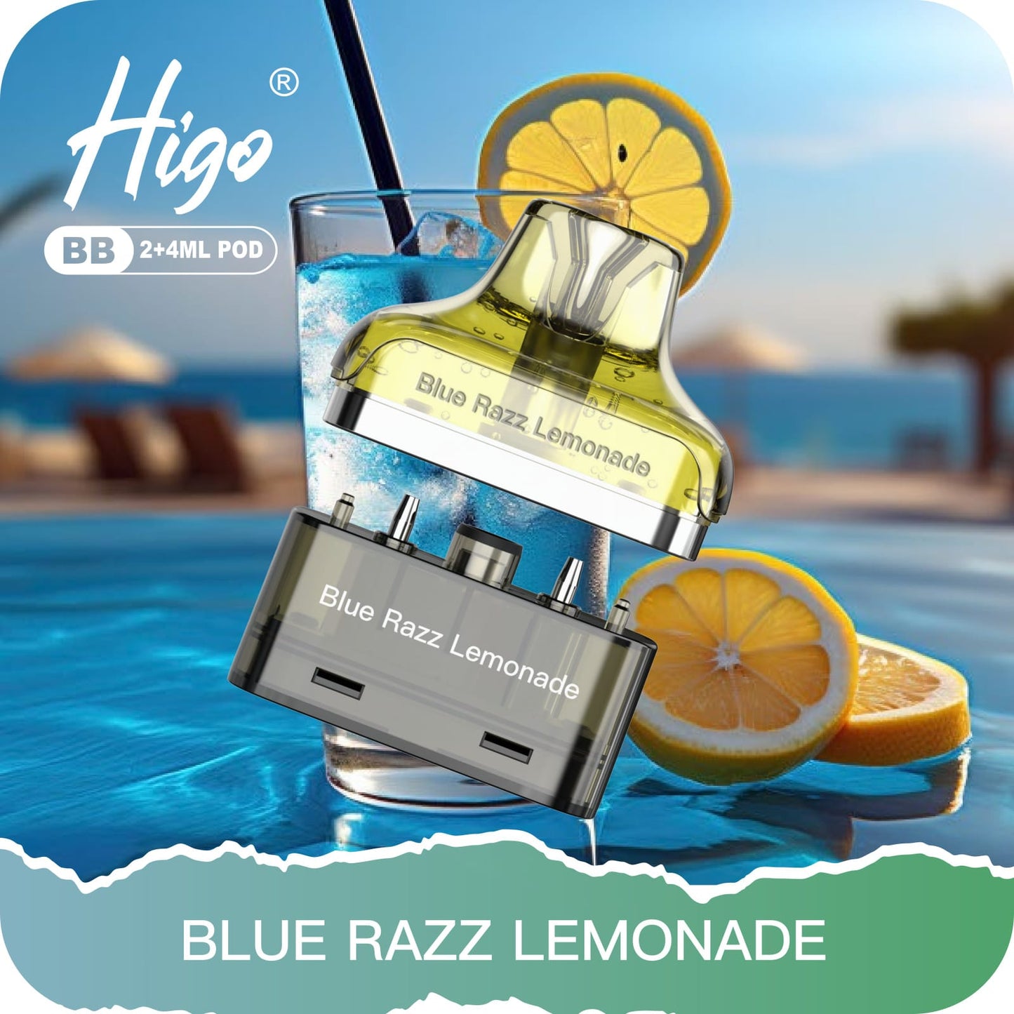 Higo BB 4000 Puffs Pod Kit - Blue Razz Lemonade