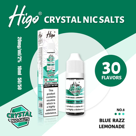 Higo Crystal 10ml Nic Salt - Blue Razz Lemonade