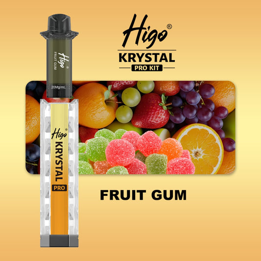 Higo Krystal pro kit 600 puffs - Fruit Gum