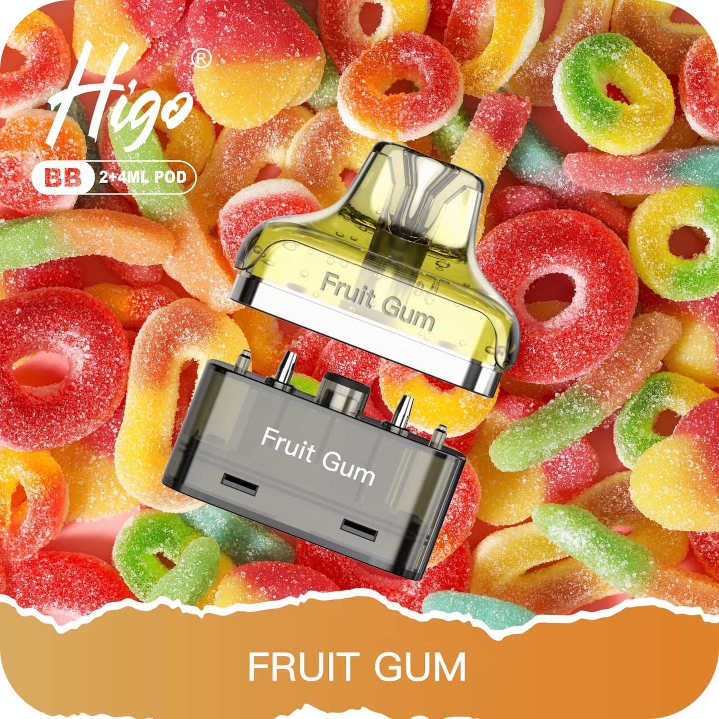 Higo BB 4000 Puffs Pod Kit - Fruit Gum