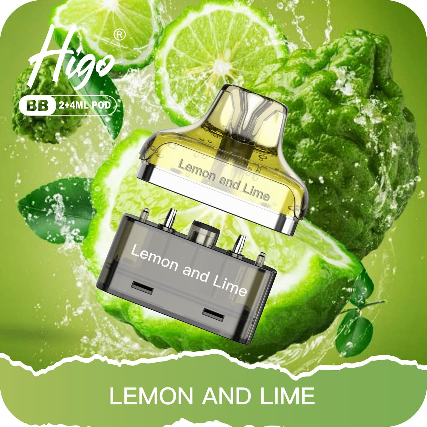 Higo BB 4000 Puffs Pod Kit - Lemon and Lime