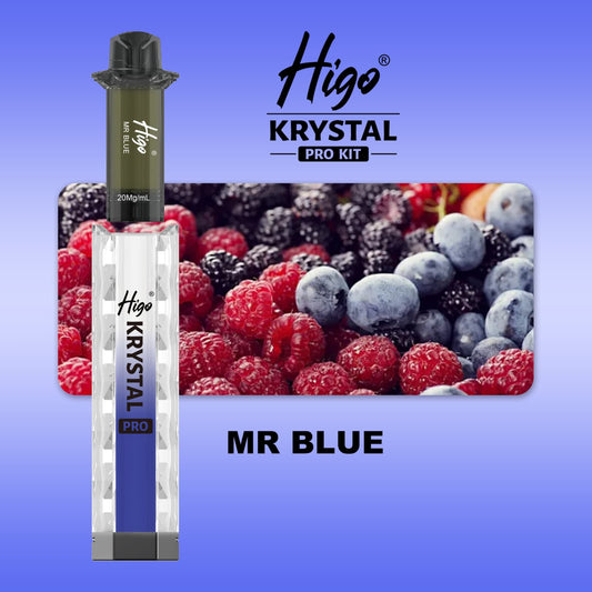 Higo Krystal pro kit 600 puffs - Mr Blue