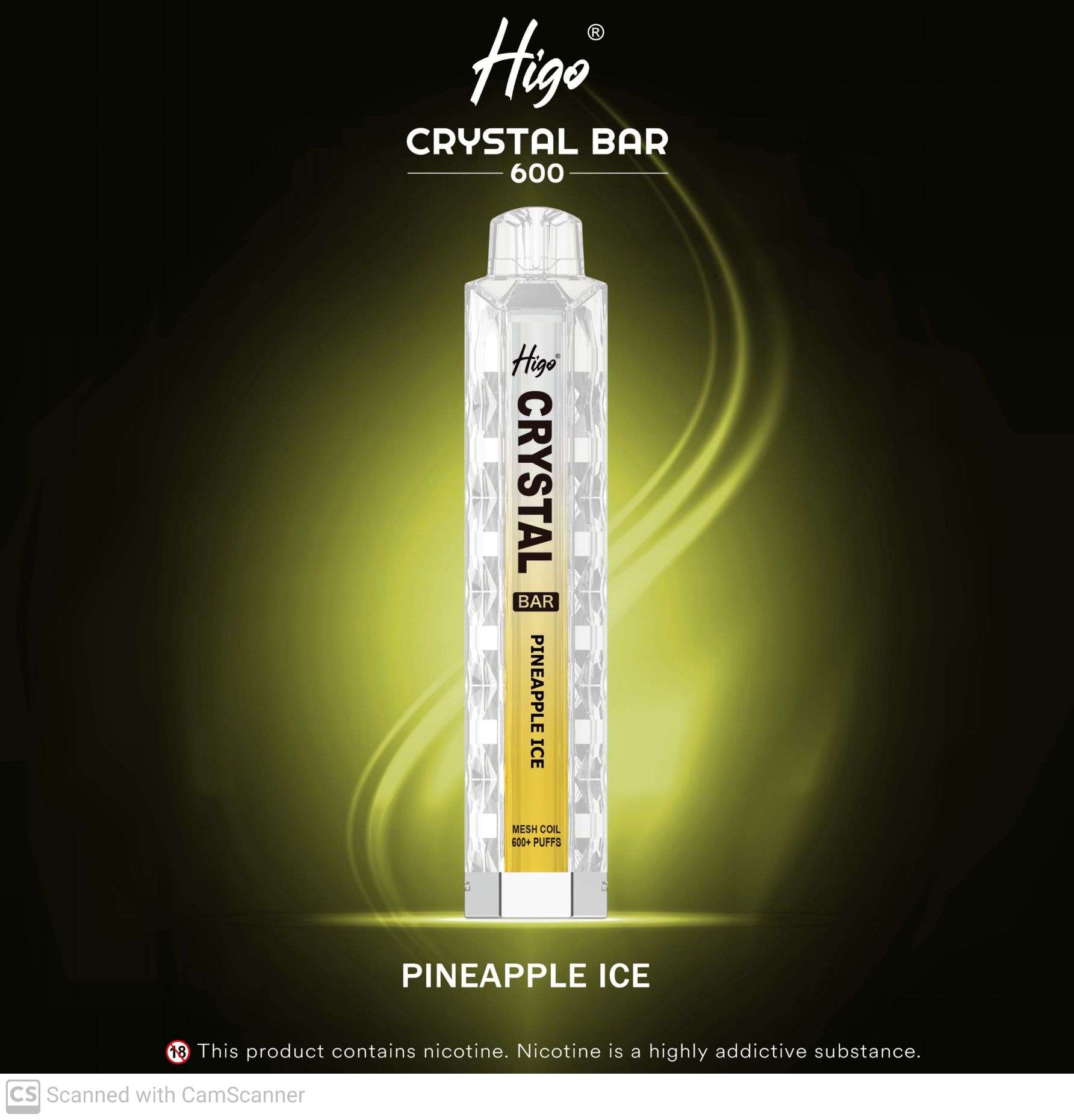 HIGO CRYSTAL 600 - PINEAPPLE ICE UNITY PACK HIGO CRYSTAL 600 - PINEAPPLE ICE UNITY PACK