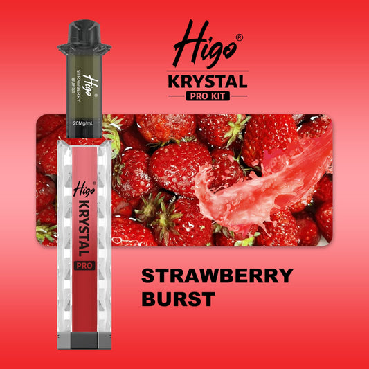 Higo Krystal pro kit 600 puffs - Strawberry Burst
