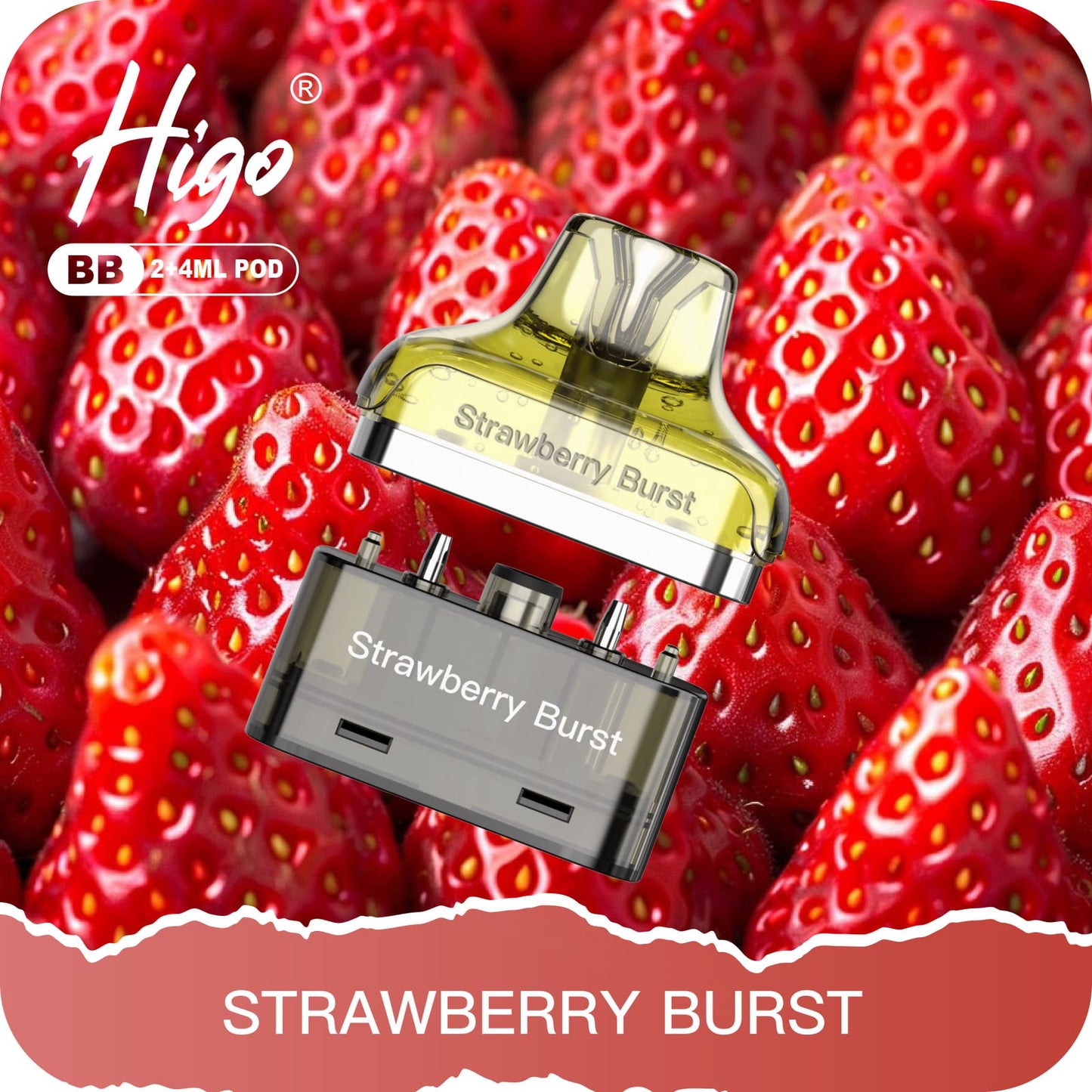 Higo BB 4000 Puffs Pod Kit - Strawberry Burst