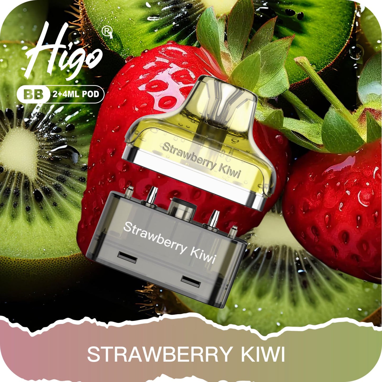 Higo BB 4000 Puffs Pod Kit - Strawberry Kiwi