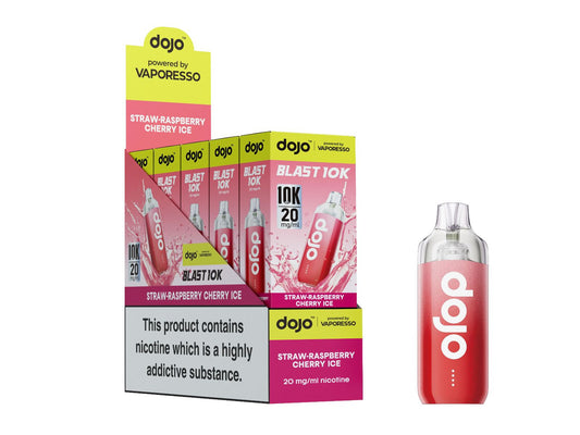 Dojo Blast 10k Prefilled Pod Kit - Straw Raspberry Cherry Ice