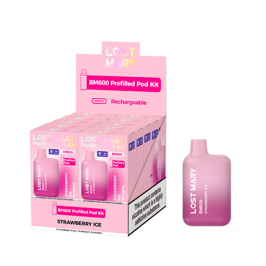 Lostmary BM600 vape kit - Strawberry ice