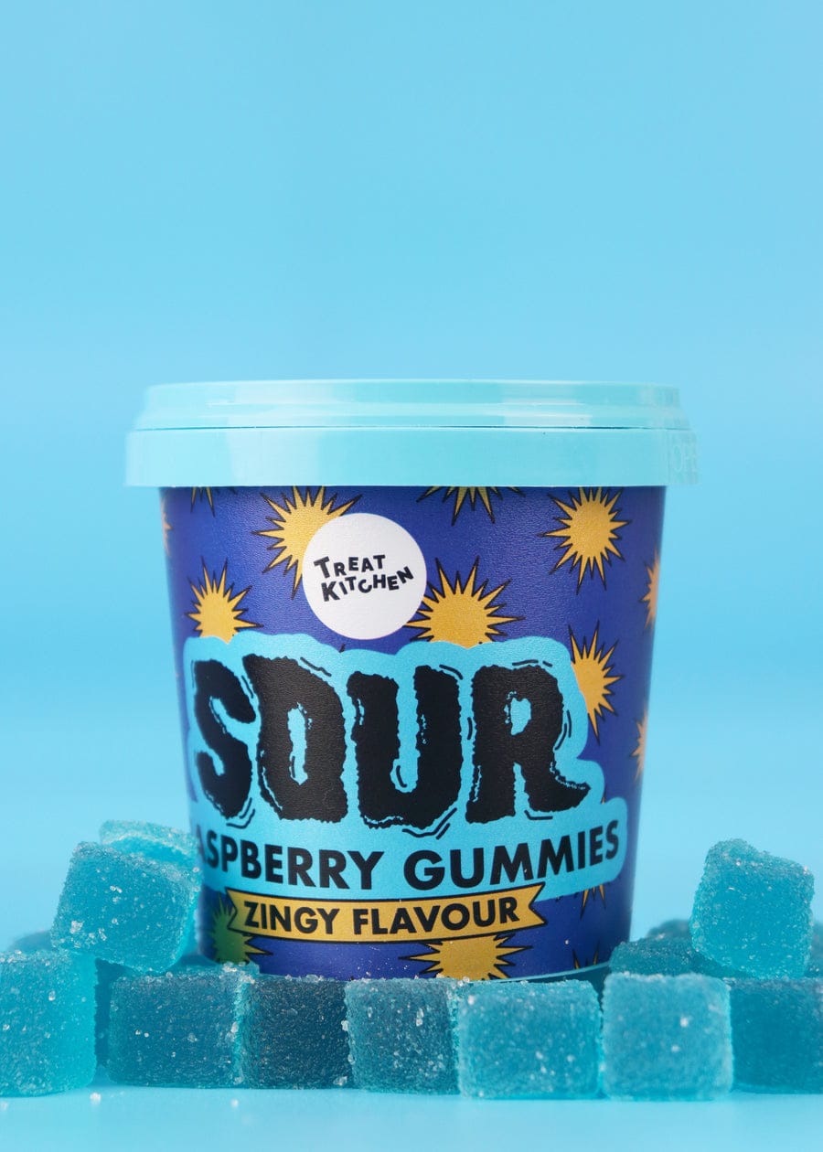 Treat Kitchen Raspberry Gummies Sour Tub