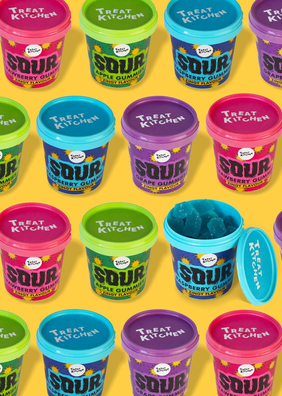 Treat Kitchen Raspberry Gummies Sour Tub