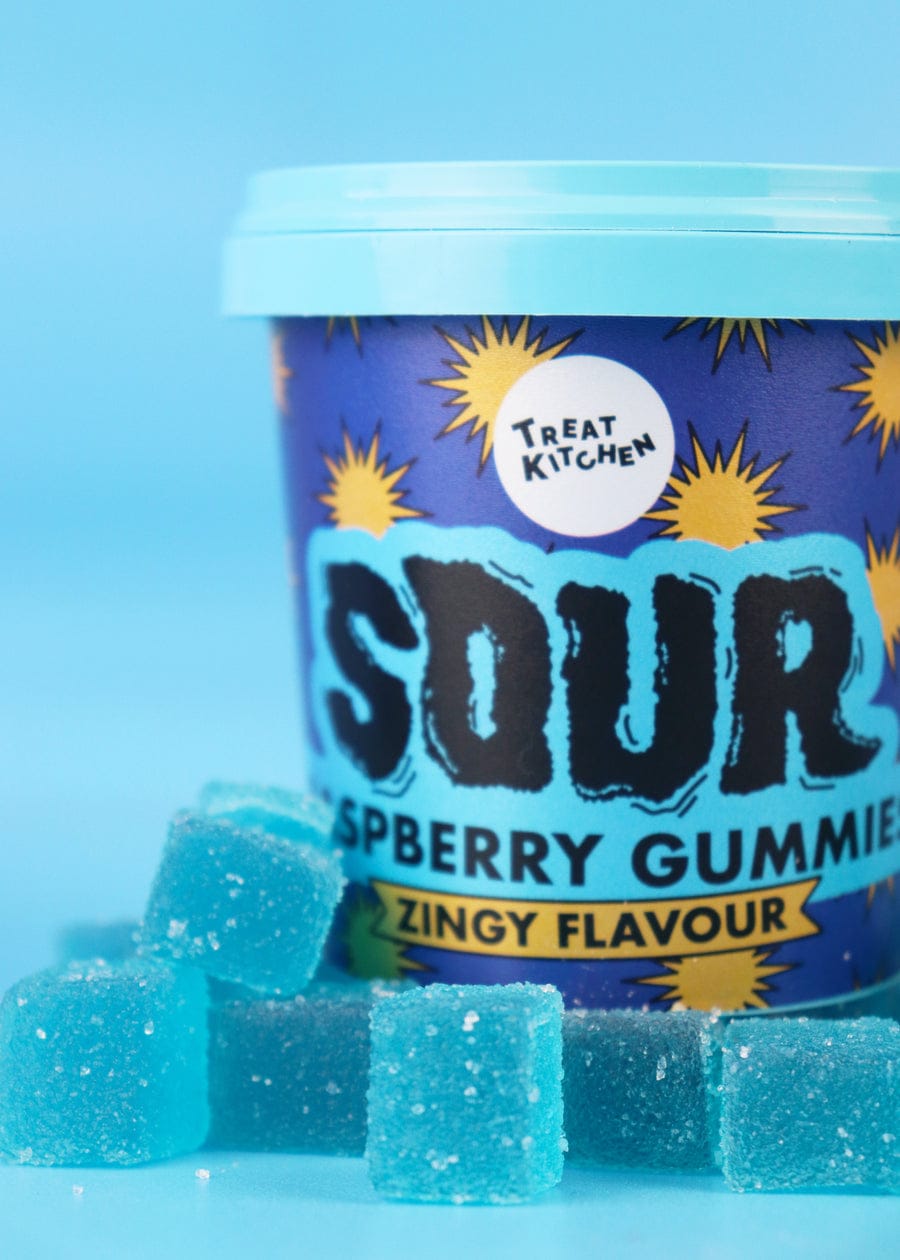 Treat Kitchen Raspberry Gummies Sour Tub