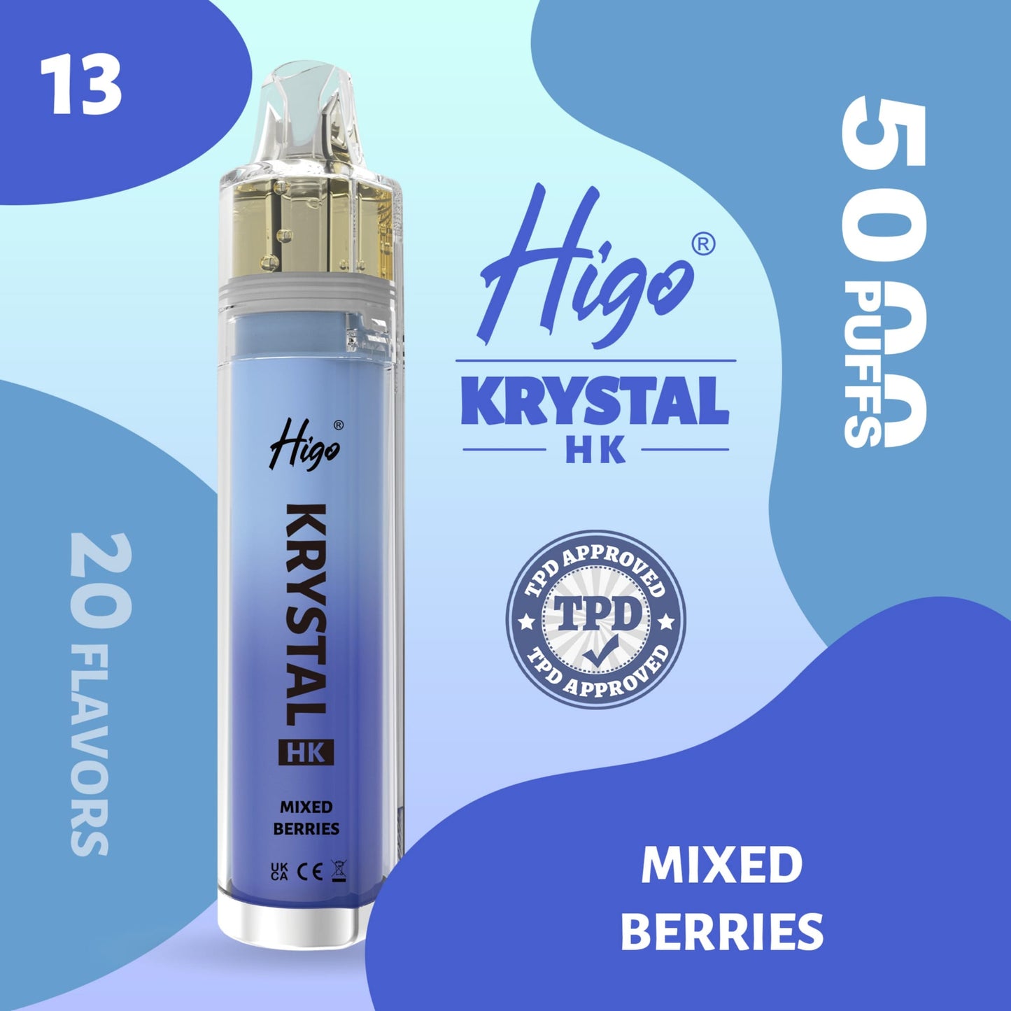 Higo Krystal HK 5000 puffs Rechargeable Vape - Mixed Berries