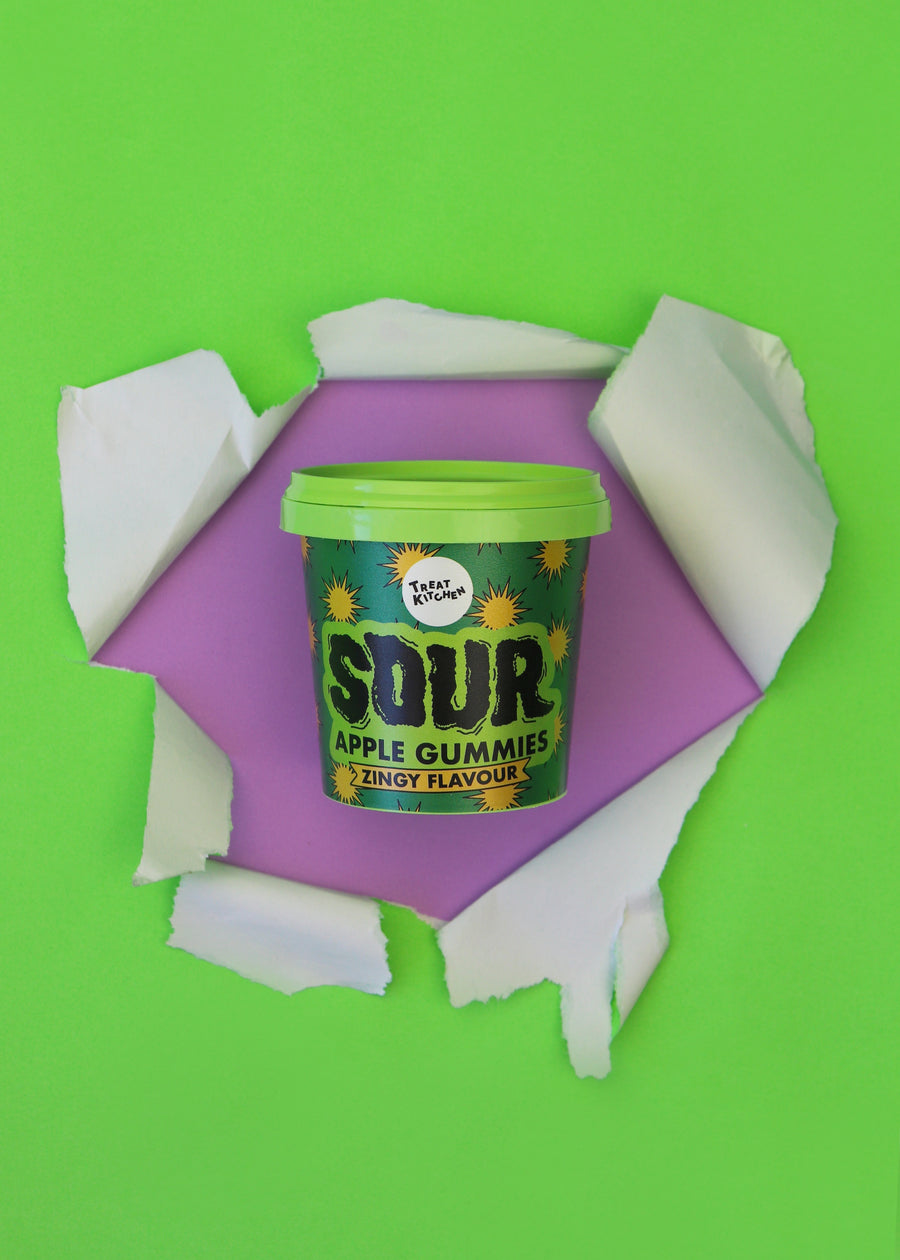 Treat Kitchen Green Apple Gummies Sour Tub
