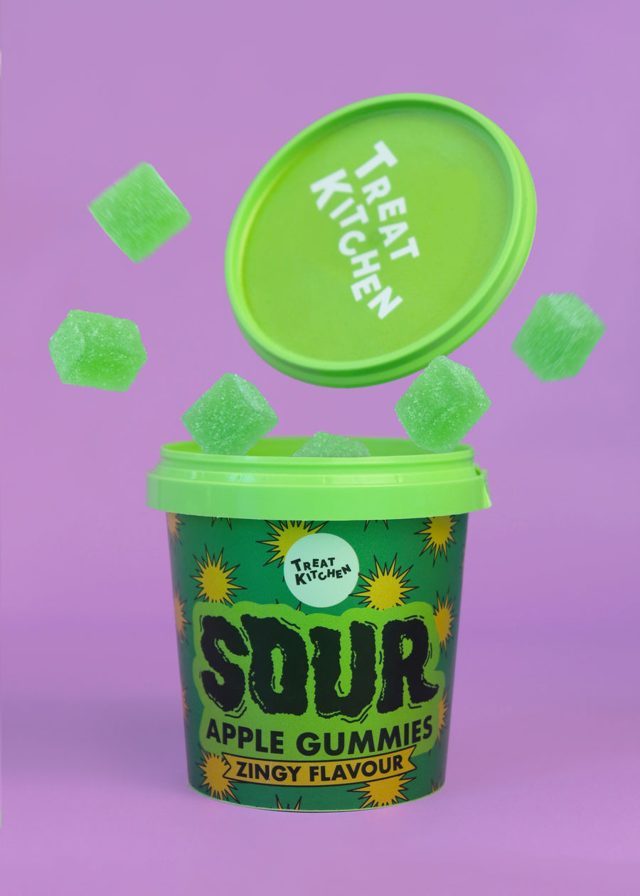 Treat Kitchen Green Apple Gummies Sour Tub