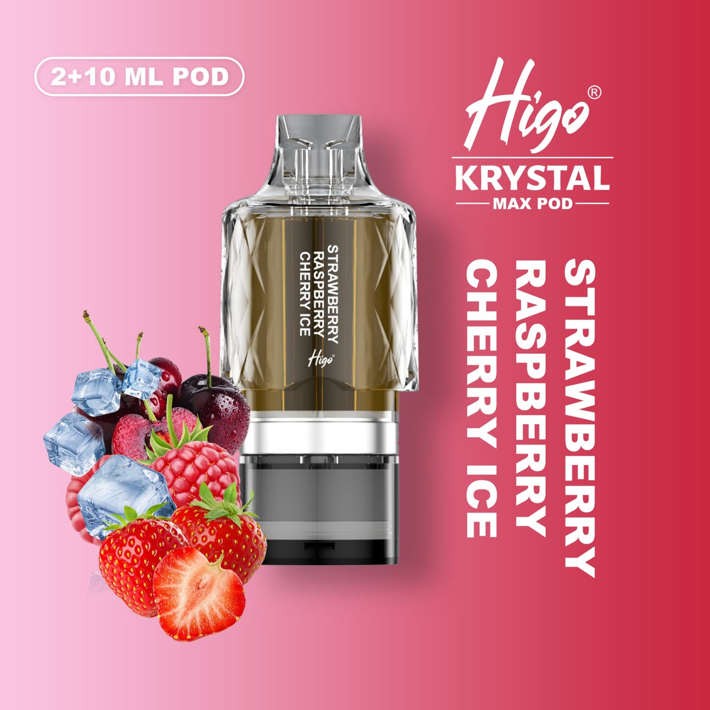 Higo Krystal Max 7500 Prefilled Pod Kit - Strawberry Raspberry Cherry Ice