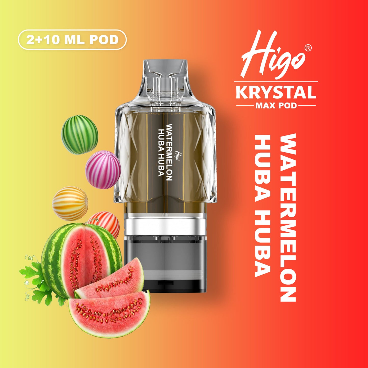 Higo Krystal Max 7500 Prefilled Pod Kit - Watermelon Huba Huba