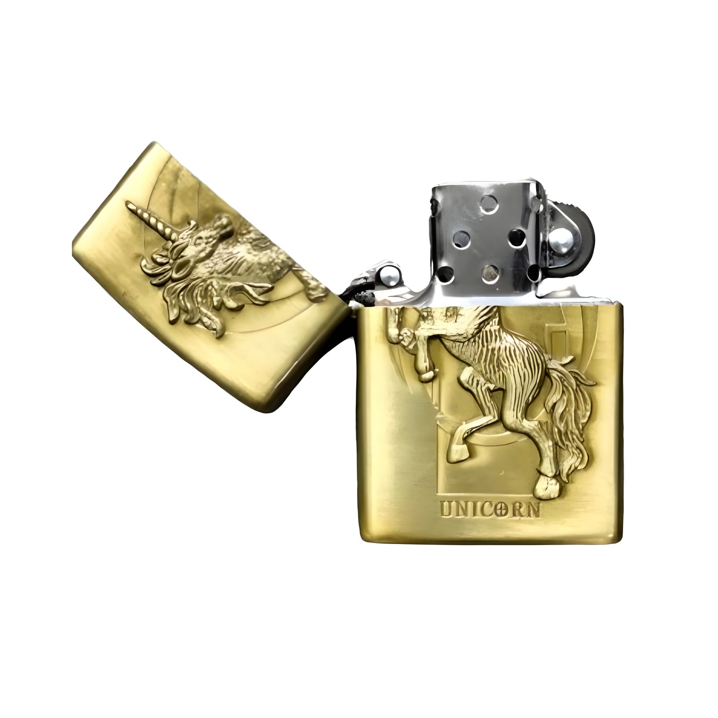 Golden Engraved Fancy Patrol Lighter: Discover the Unique Textures in This Four Pack