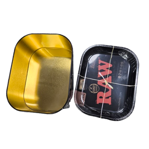 RAW Metal Cache Box / Munchies Box Natural & Black