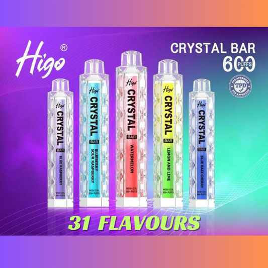 HIGO CRYSTAL 600 PUFFS DISPOSABLE VAPE