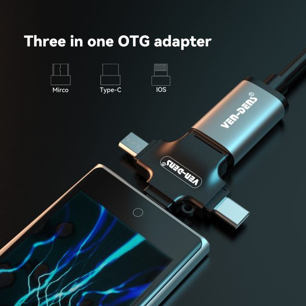 4 In 1 Mini USB OTG To USB 2.0 USB C