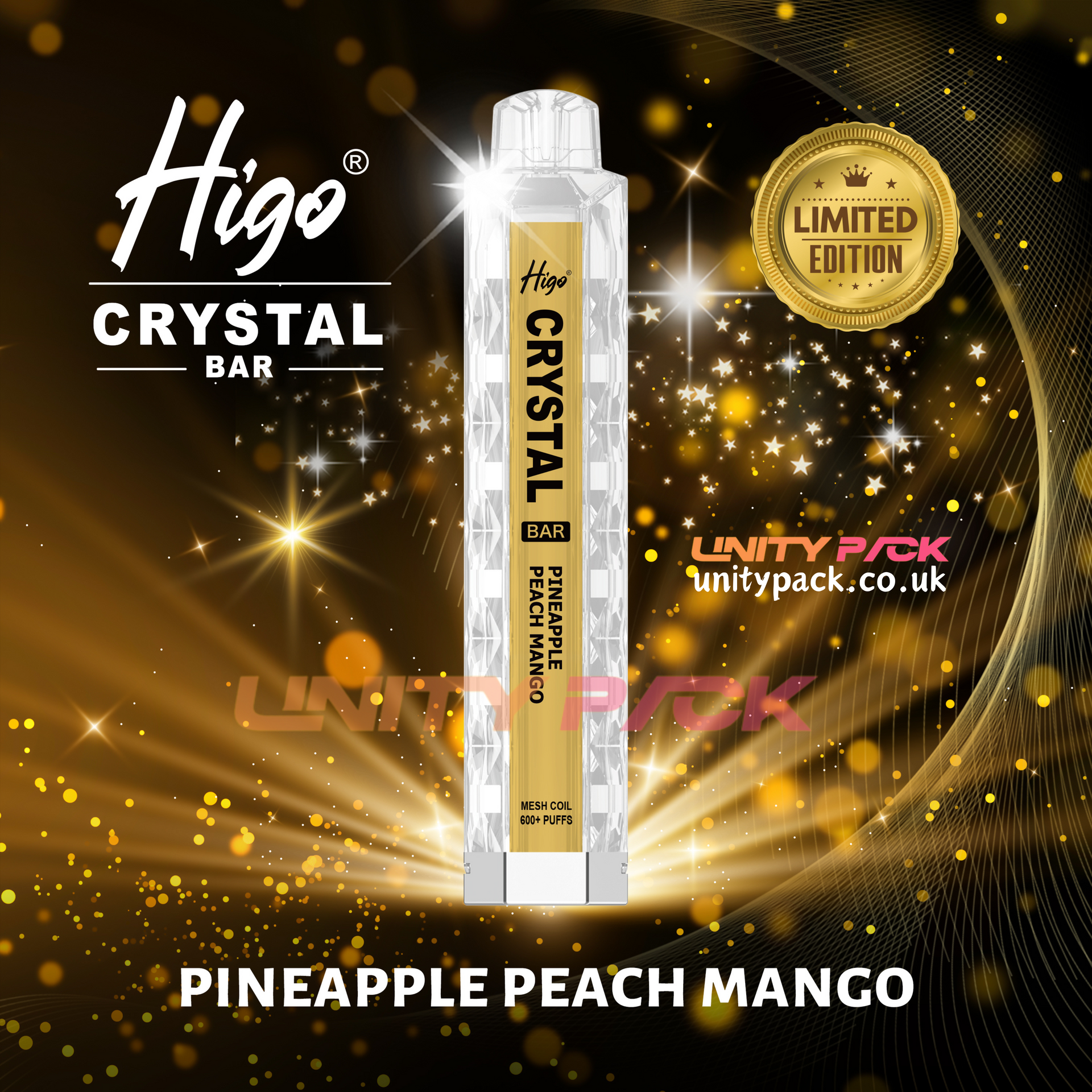 crystal vape pineapple peach mango VAPME Crystal 48000 Peach Mango Pineapple – Mouth-to-Lung Puff 48K –  10lapuff main image 1
