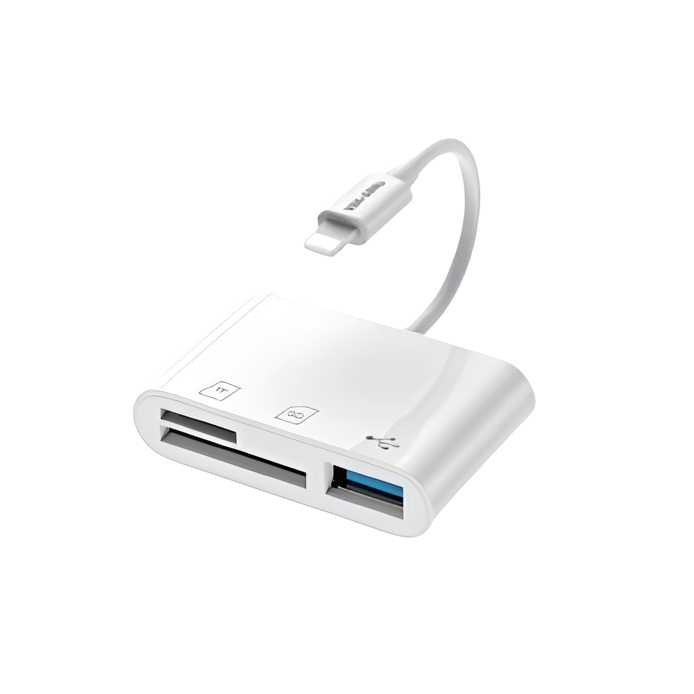 Lightning (iphone) 3 in 1 Card Reader Adapter