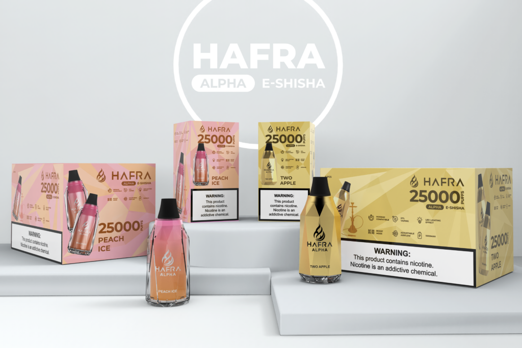 Hafra Alpha E Shisha 25000 puffs Hookah Compatible