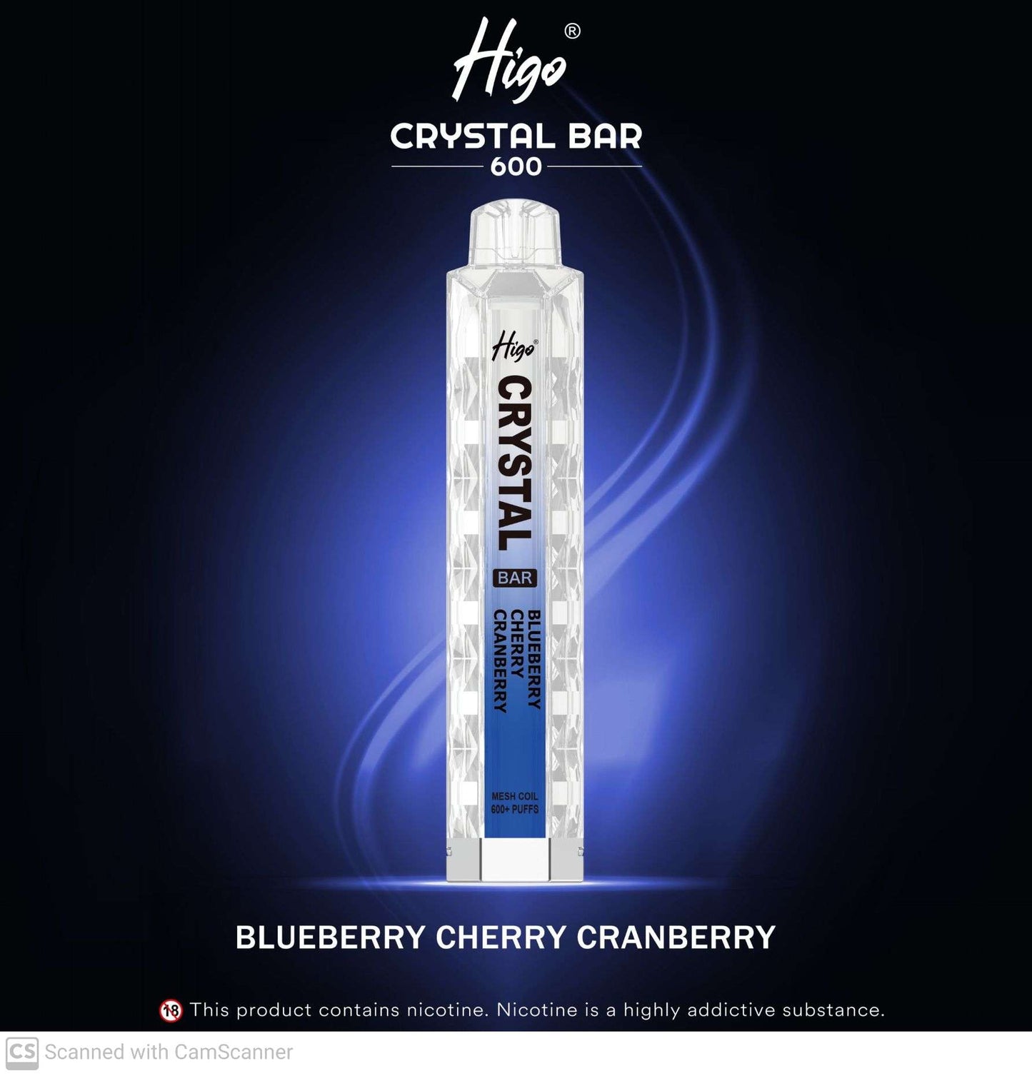 HIGO CRYSTAL 600 - BLUEBERRY CHERRY CRANBERRY