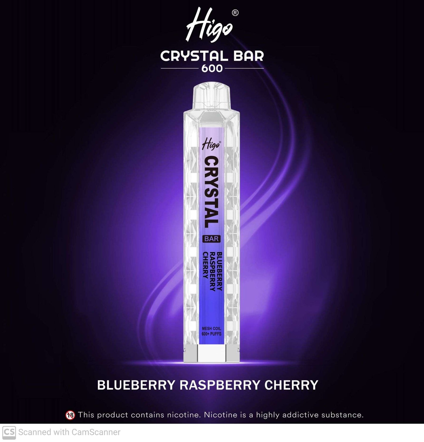 HIGO CRYSTAL 600 - BLUEBERRY RASPBERRY CHERRY