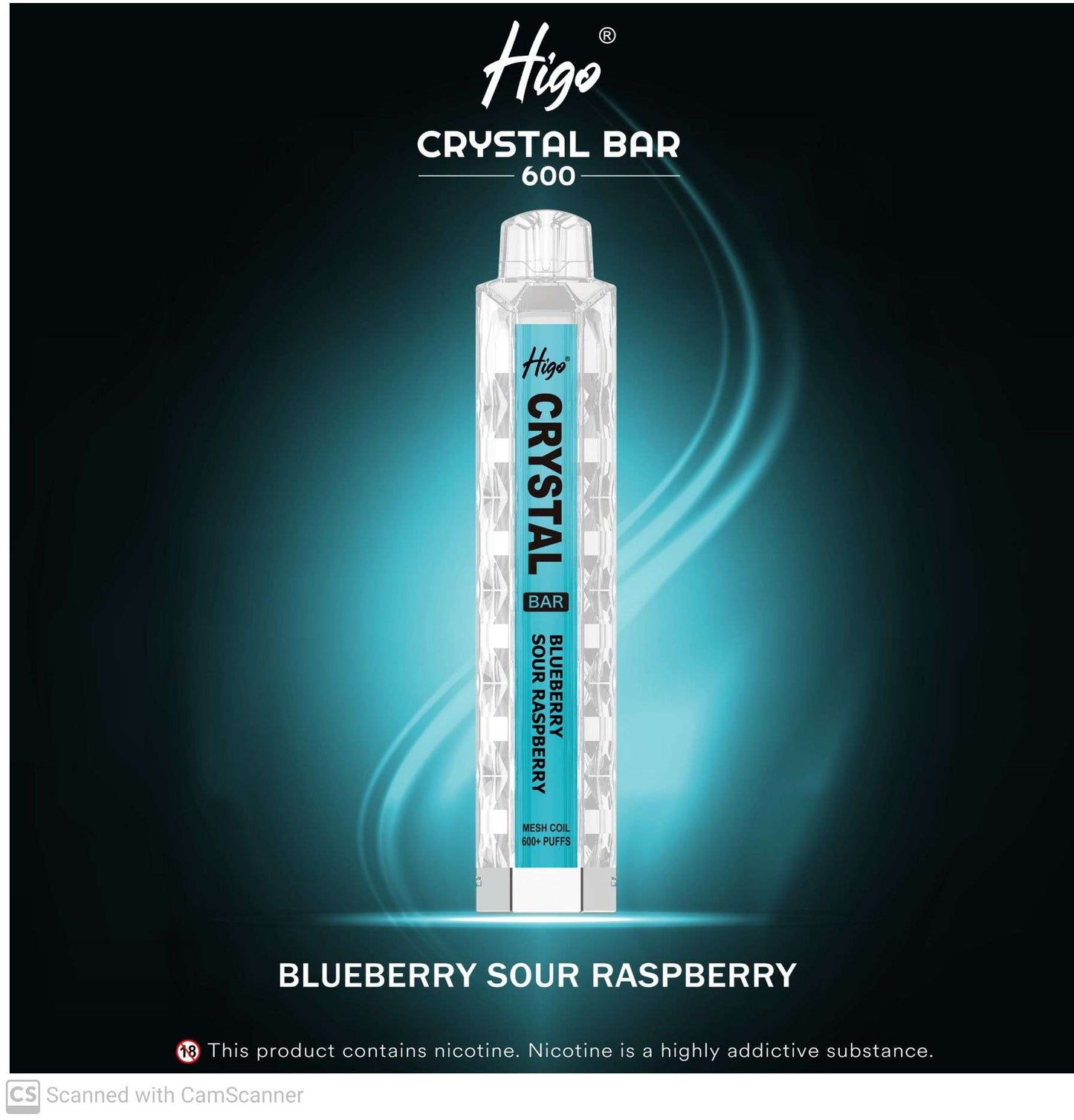 HIGO CRYSTAL 600 - BLUEBERRY SOUR RASPBERRY