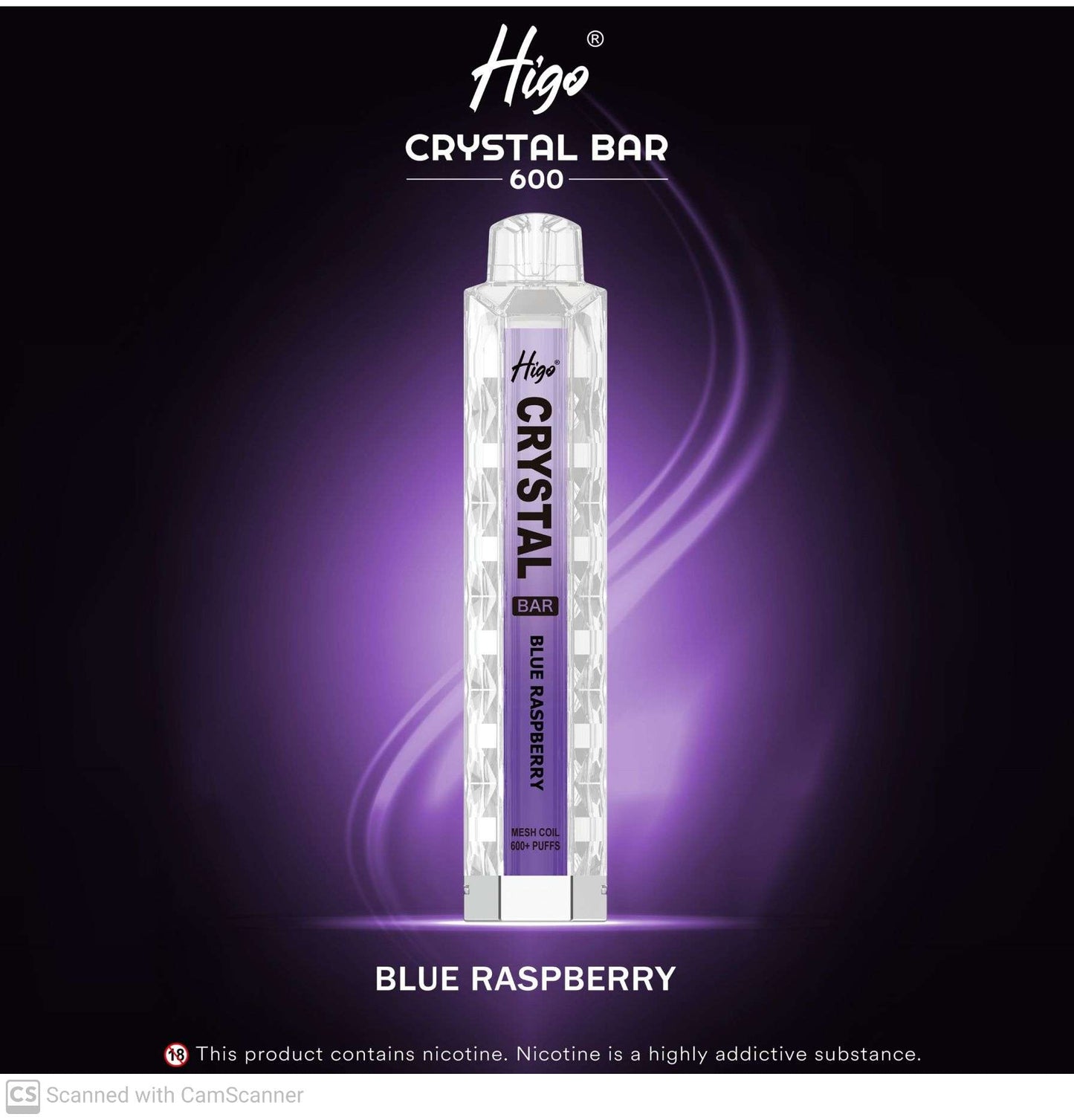 HIGO CRYSTAL 600 - BLUE RASPBERRY