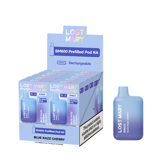 Lostmary BM600 vape kit - Blue Razz Cherry