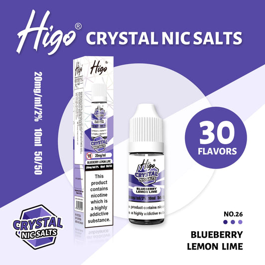 Higo Crystal 10ml Nic Salt - Blueberry Lemon Lime