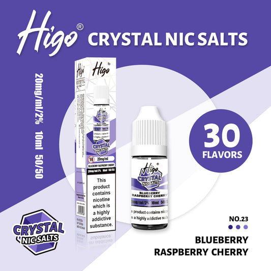 Higo Crystal 10ml Nic Salt - Blueberry Raspberry Cherry