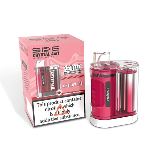 CHERRY ICE - SKE CRYSTAL (4 IN 1) 2400 PUFFS POD DEVICE