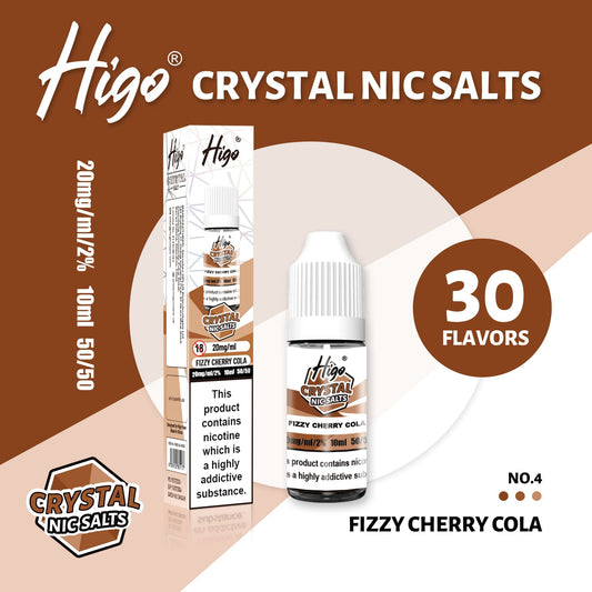 Higo Crystal 10ml Nic Salt 10s Pack - Fizzy Cherry Cola