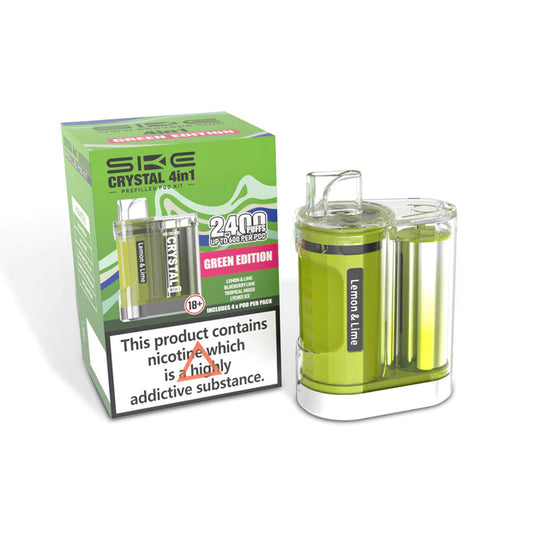 GREEN EDITION - SKE CRYSTAL (4 IN 1) 2400 PUFFS POD DEVICE