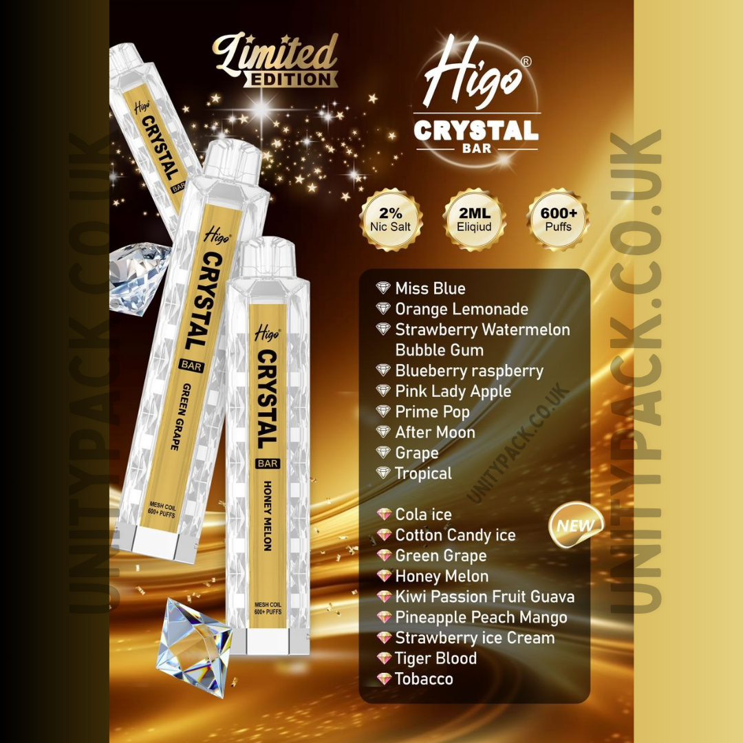 HIGO CRYSTAL 600 PUFFS DISPOSABLE VAPE