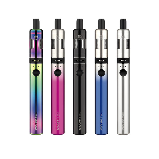 Experience the enduring excellence of the Innokin Endura T18E Vape Starter Kit. Boasting a sleek pen-style design, 1000mAh battery, and 2ml tank capacity, it's the perfect choice for MTL vaping on-the-go. Enjoy consistent performance and rich flavour with ease.