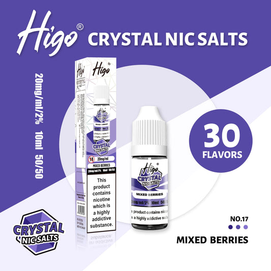 Higo Crystal 10ml Nic Salt - Mixed Berries
