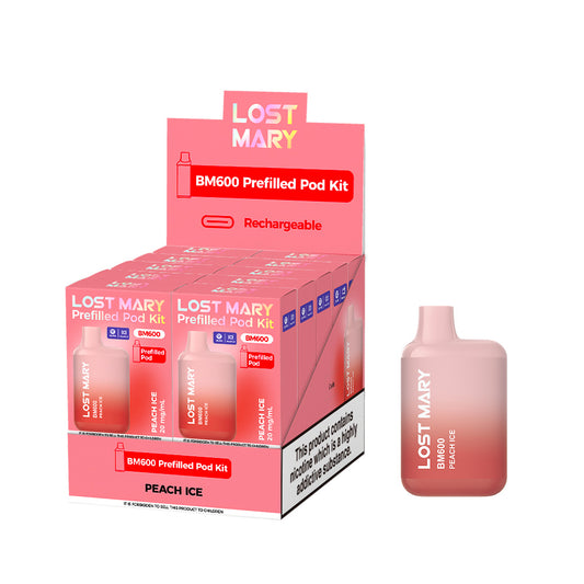 Lostmary BM600 vape kit - Peach Ice
