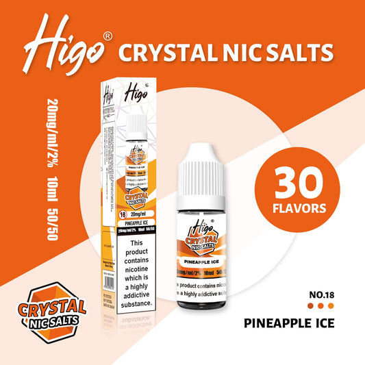 Higo Crystal 10ml Nic Salt 10s Pack - Pineapple Ice