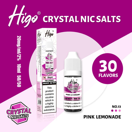 Higo Crystal 10ml Nic Salt - Pink Lemonade