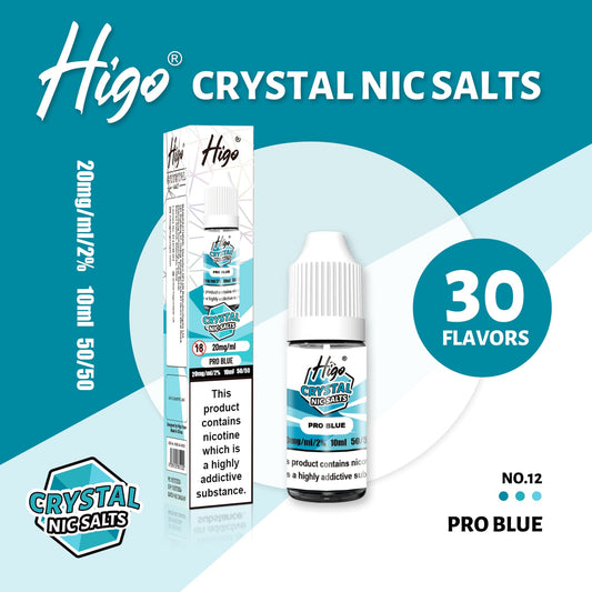 Higo Crystal 10ml Nic Salt - Pro Blue